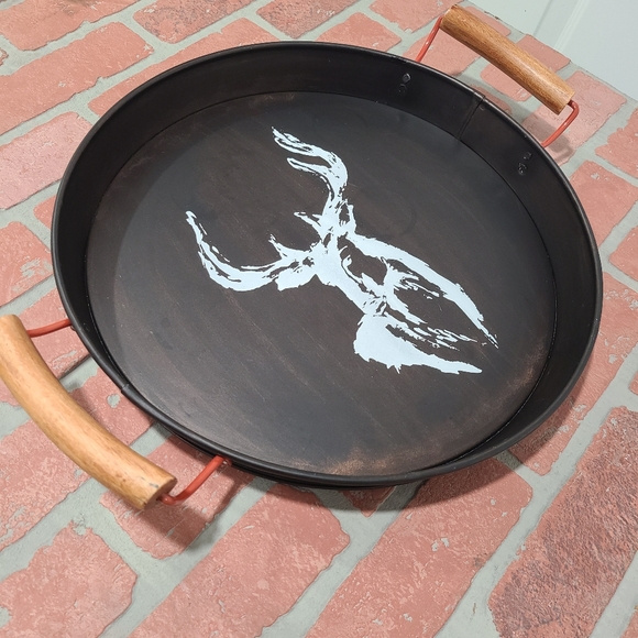 Threshold tray buck serving tray metal tray with handles - Picture 2 of 8